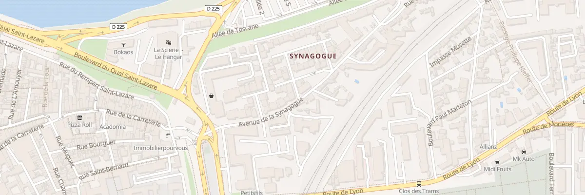 Plan du 21 Av de la Synagogue à Avignon