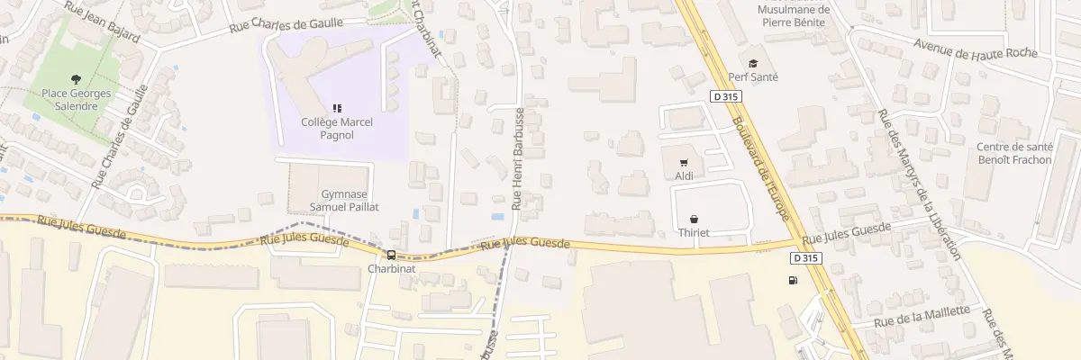 Plan du 97 Rue Henri Barbusse à Oullins-Pierre-Bénite