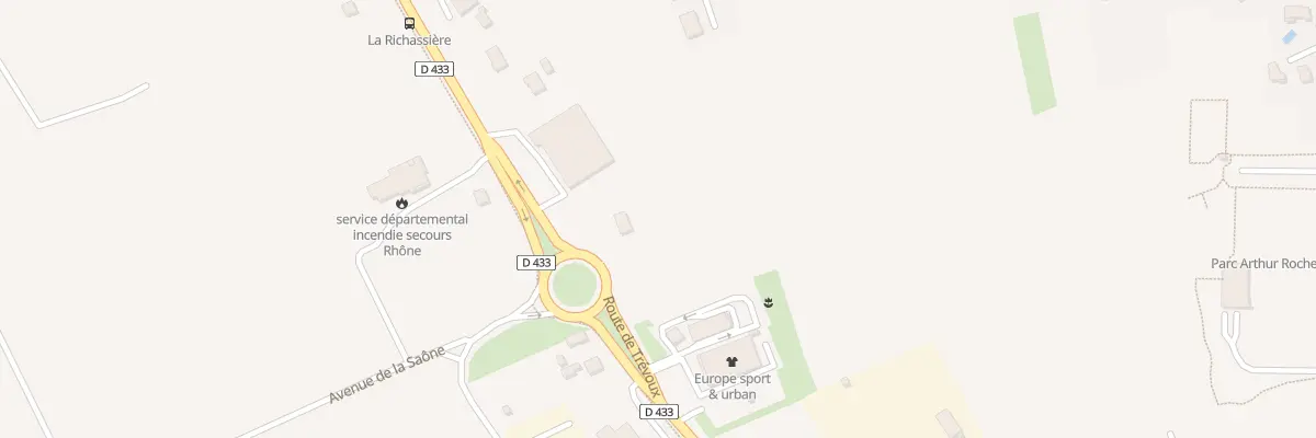 Plan du 1224 Rte de Trévoux à Genay
