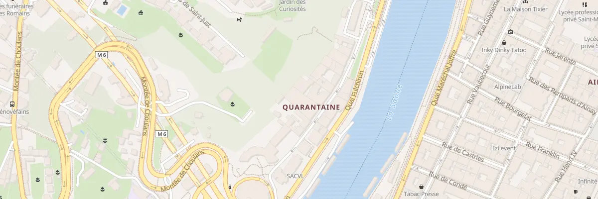 Plan du 18 Rue de la Quarantaine à Lyon 5e Arrondissement