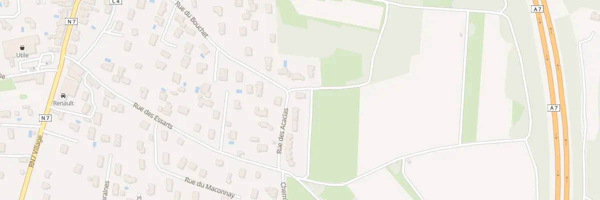 Plan du 9007 Rue des Acacias à Auberives-sur-Varèze