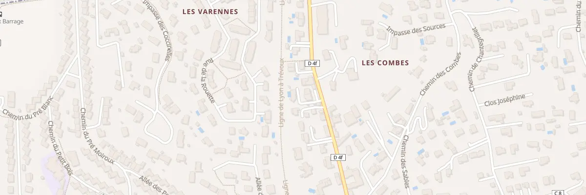 Plan du 356 Rte de Reyrieux à Massieux