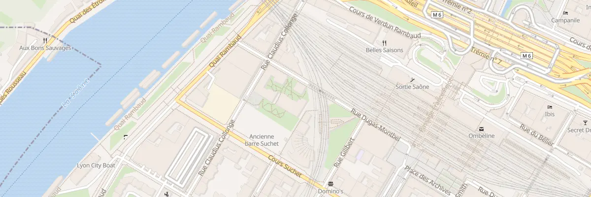 Plan du 6T Rue Dugas Montbel à Lyon 2e Arrondissement