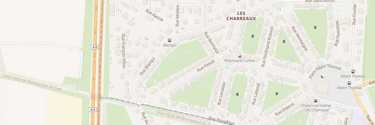 Plan du 12 Rue Pascal à Chalon-sur-Saône