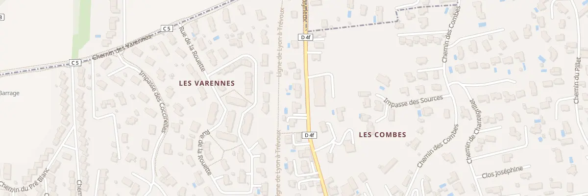 Plan du 224 Rte de Reyrieux à Massieux