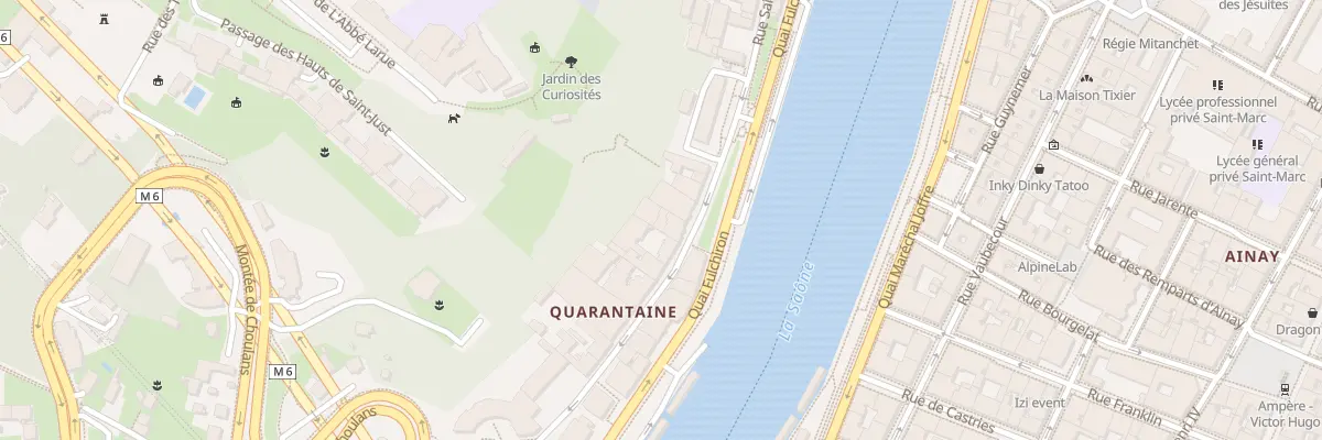 Plan du 8 Rue de la Quarantaine à Lyon 5e Arrondissement