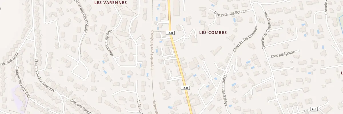 Plan du 376 Rte de Reyrieux à Massieux
