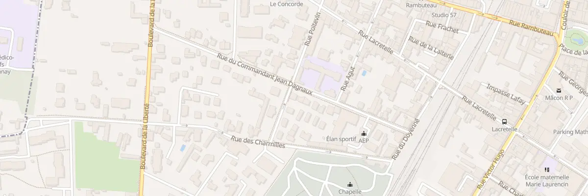 Plan du 21 Rue Cdt Jean Dagnaux à Mâcon