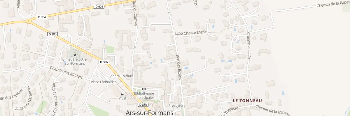 Plan du 200B Rue des Ecoles à Ars-sur-Formans