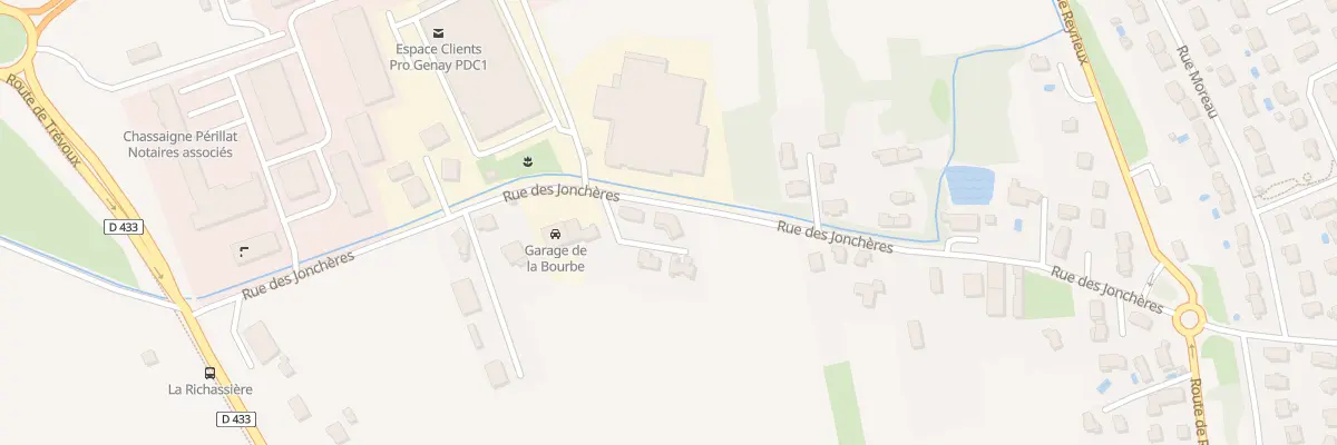 Plan du 433 Rue des Jonchères à Genay