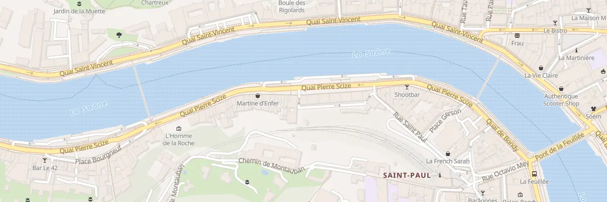 Plan du 92 Quai Pierre Scize à Lyon 5e Arrondissement
