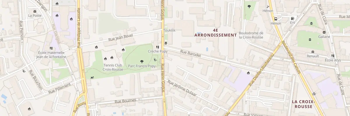 Plan du 19 Rue Barodet à Lyon 4e Arrondissement