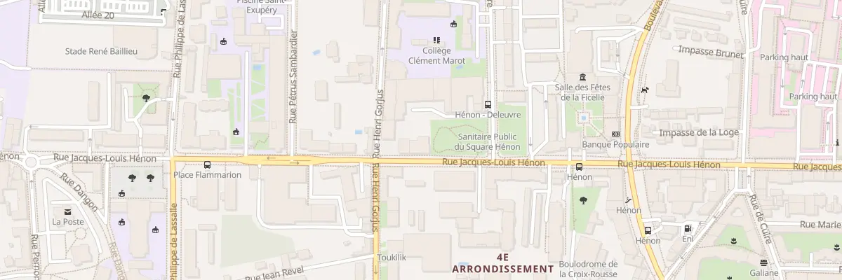 Plan du 68 Rue Jacques-Louis Hénon à Lyon 4e Arrondissement