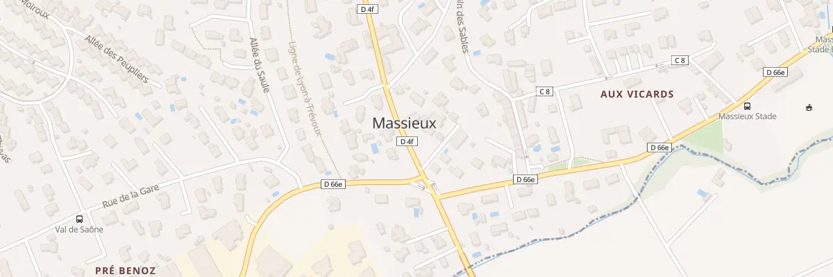 Plan du 621 Rte de Reyrieux à Massieux
