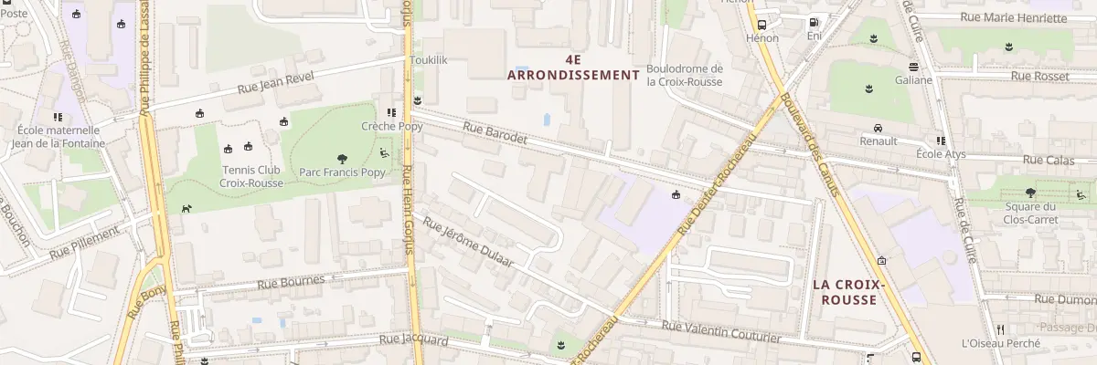 Plan du 11 Rue Barodet à Lyon 4e Arrondissement