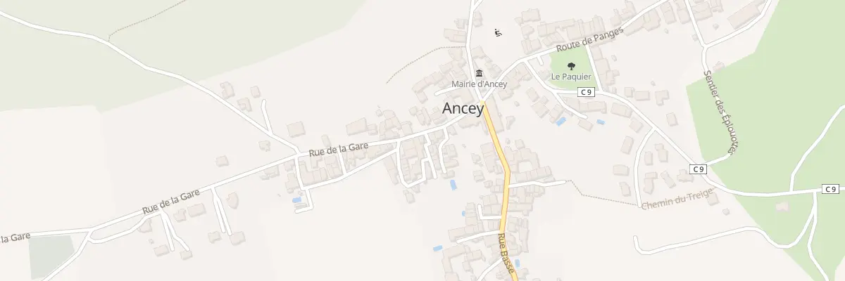 Plan du 9 Rue de la Gare à Ancey