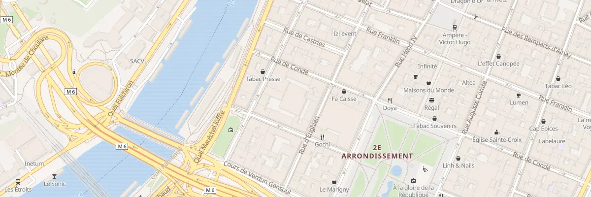 Plan du 18 Rue d’Enghien à Lyon 2e Arrondissement