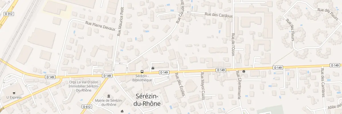 Plan de Village de Serezin à Sérézin-du-Rhône