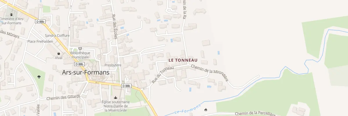 Plan du 101 Chem du Tonneau à Ars-sur-Formans