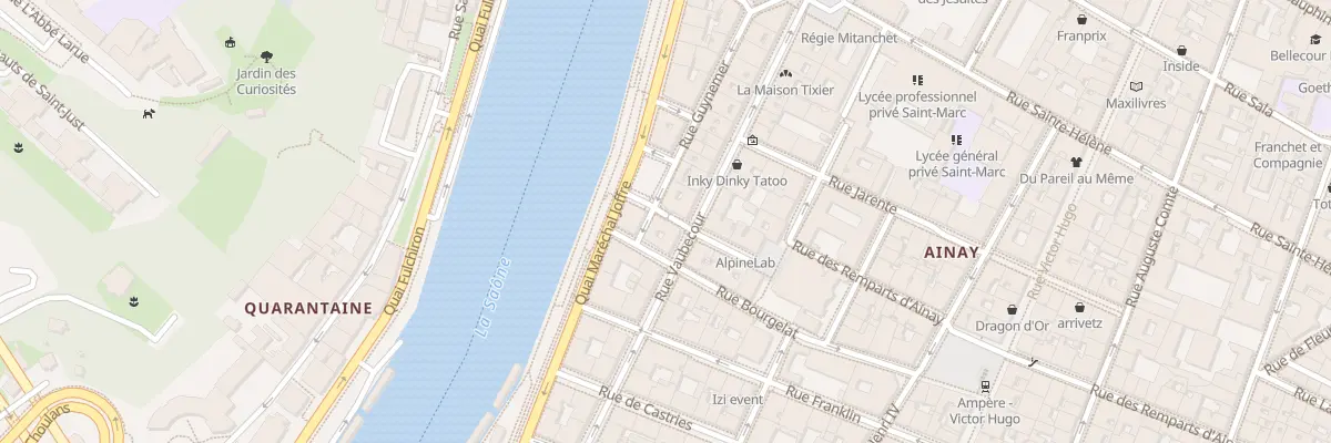 Plan du 24 Rue Vaubecour à Lyon 2e Arrondissement