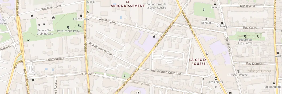 Plan du 39 Rue Denfert-Rochereau à Lyon 4e Arrondissement