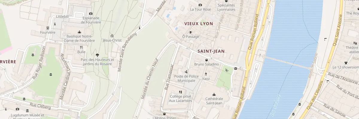 Plan du 3 Rue Tramassac à Lyon 5e Arrondissement