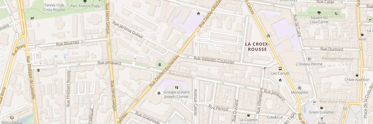 Plan du 27 Rue Valentin Couturier à Lyon 4e Arrondissement