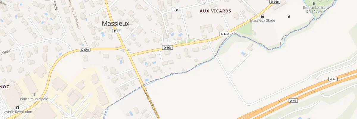 Plan du 138 Rte de Civrieux à Massieux