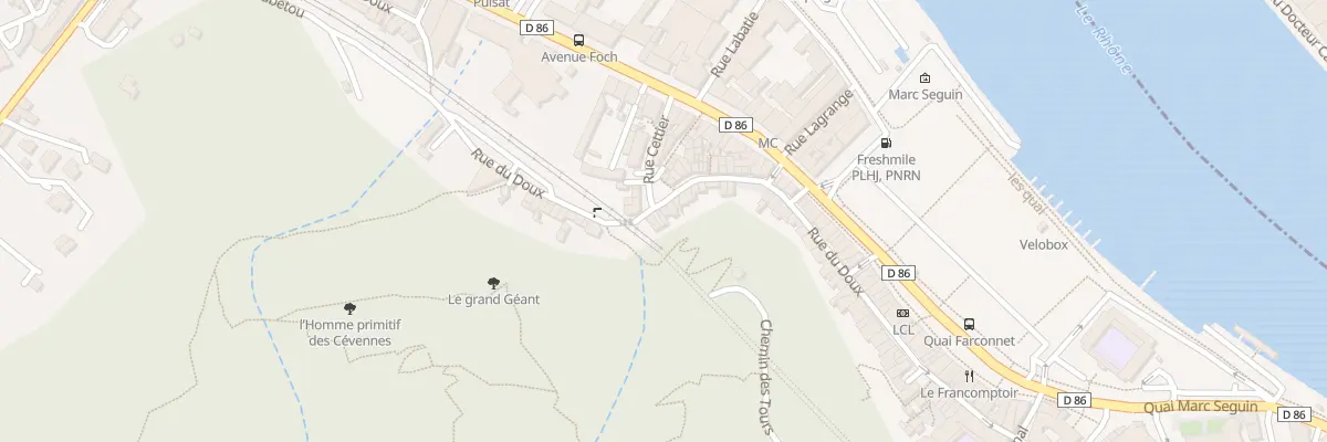 Plan du 54 Rue du Doux à Tournon-sur-Rhône