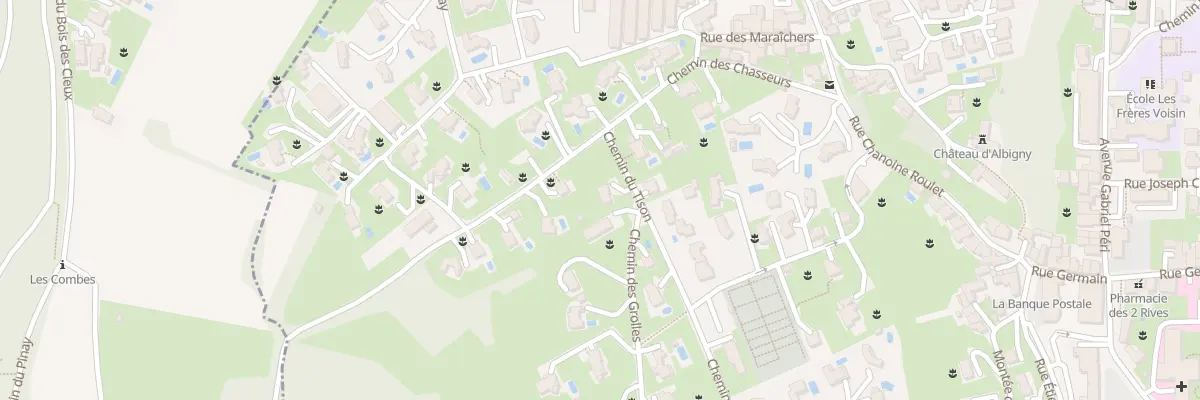 Plan du 2 Che du Tison à Albigny-sur-Saône