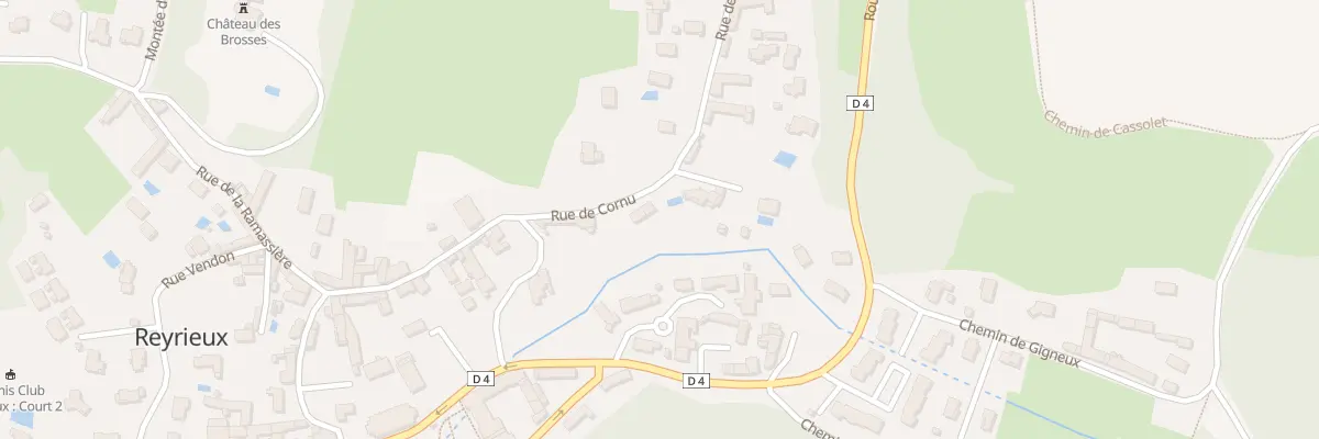 Plan du 84 Rue de Cornu à Reyrieux