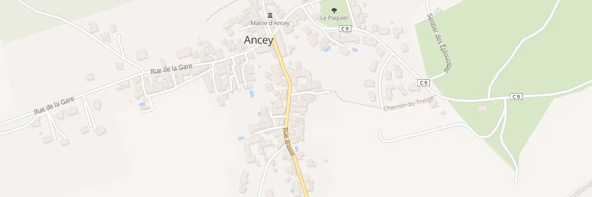 Plan du 2 Che du Treige à Ancey