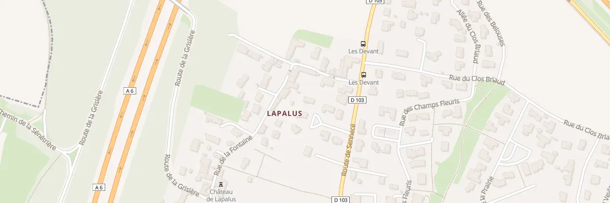 Plan du 6 All de Lapalus à Sancé