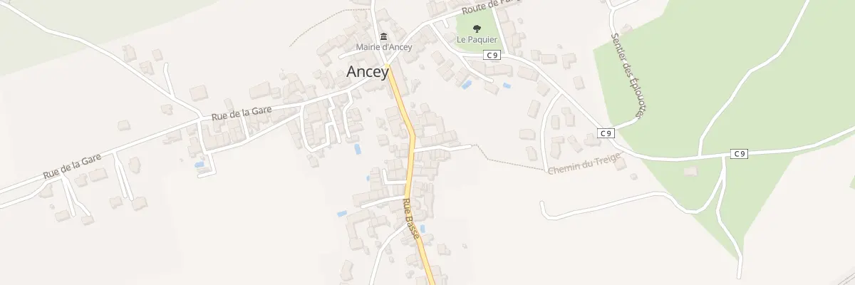 Plan du 1 Che du Treige à Ancey