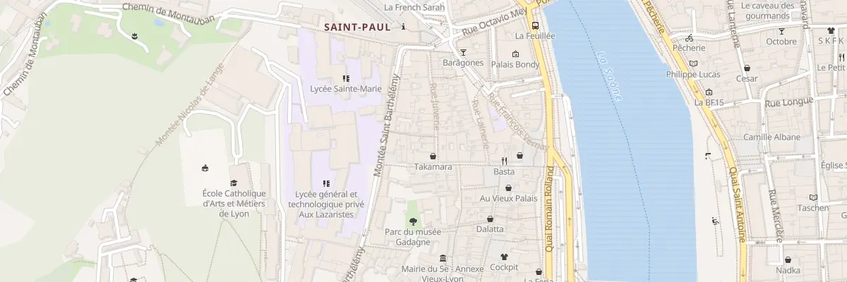 Plan du 18 Rue Juiverie à Lyon 5e Arrondissement