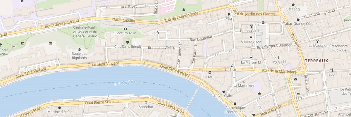 Plan du 3 Rue Tavernier à Lyon 1er Arrondissement