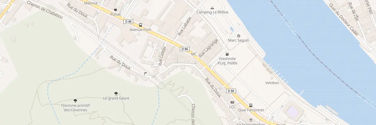 Plan du 43 Rue du Doux à Tournon-sur-Rhône