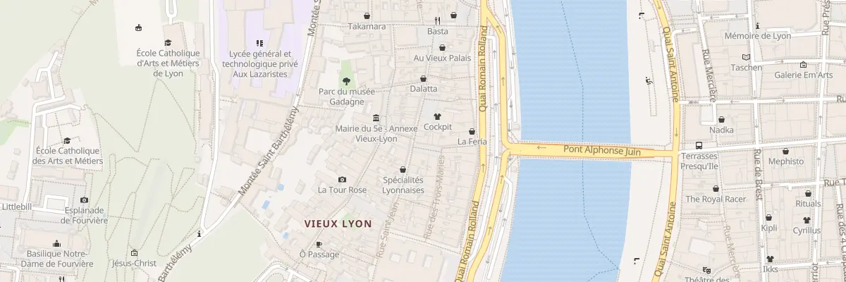 Plan du 1 Pl de la Baleine à Lyon 5e Arrondissement