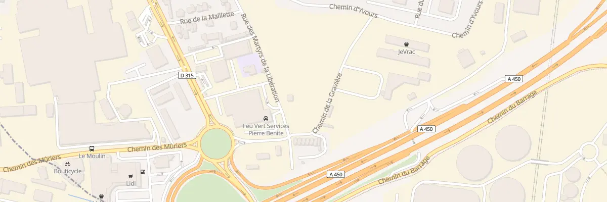 Plan du 195 Rue des Martyrs de la Liberati à Oullins-Pierre-Bénite