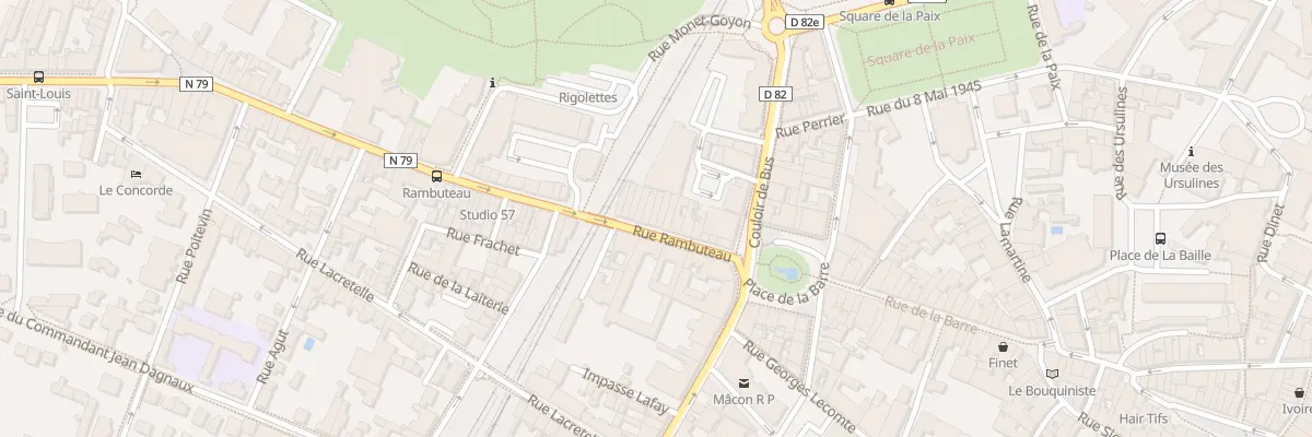 Plan du 20 Rue Rambuteau à Mâcon