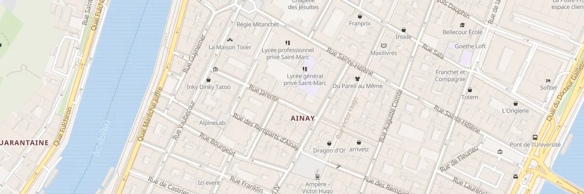 Plan du 15 Rue Jarente à Lyon 2e Arrondissement