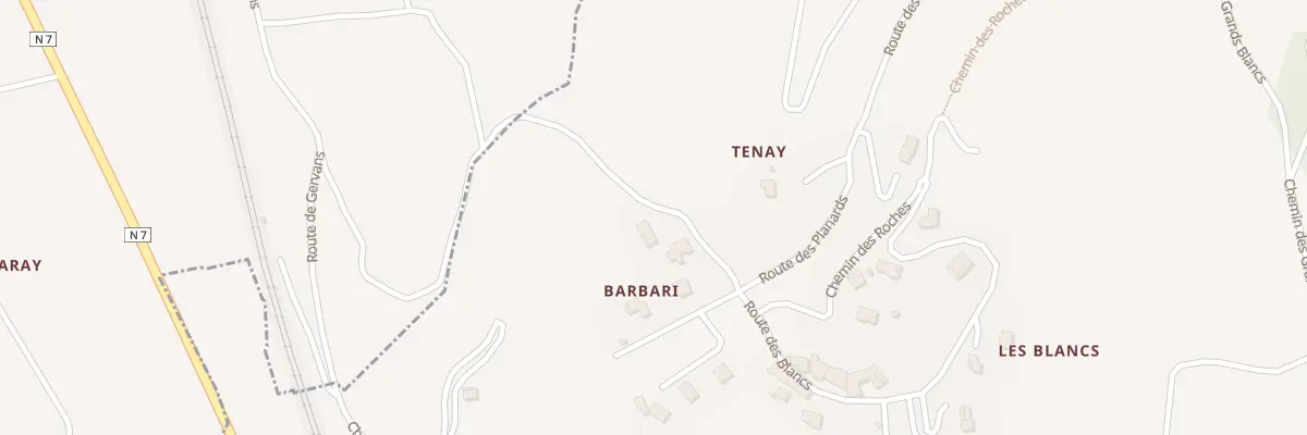 Plan du 3 Che de Barbari à Gervans