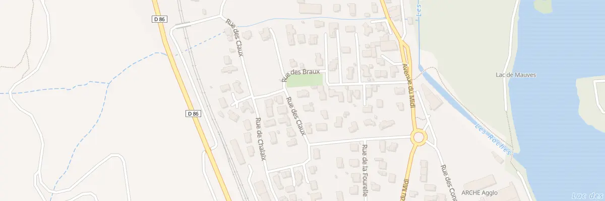 Plan du 20 Rue des Claux à Mauves
