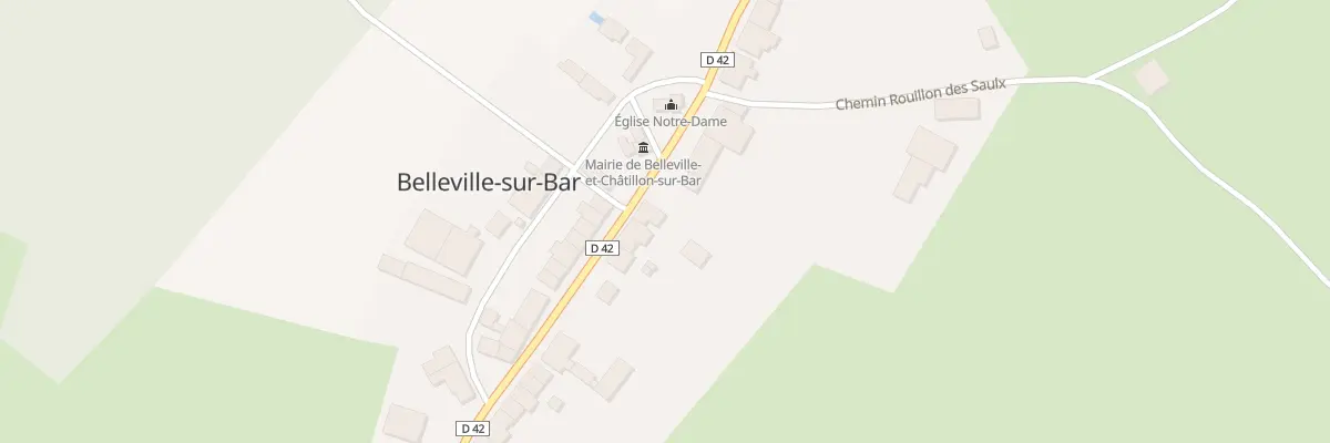 Plan du 2 Pl du village - Belleville à Belleville-et-Châtillon-sur-Bar