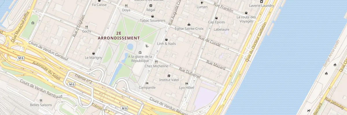 Plan du 5 Rue Duhamel à Lyon 2e Arrondissement