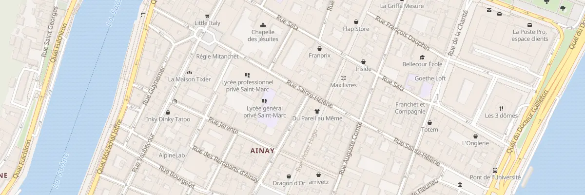 Plan du 18 Rue Ste-Helene à Lyon 2e Arrondissement