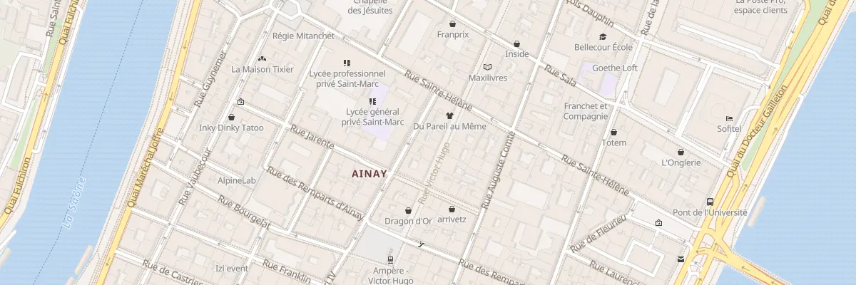 Plan du 34 Rue Victor Hugo à Lyon 2e Arrondissement