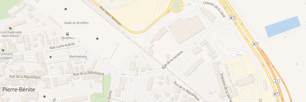Plan de la Rue Henri Moissan à Oullins-Pierre-Bénite