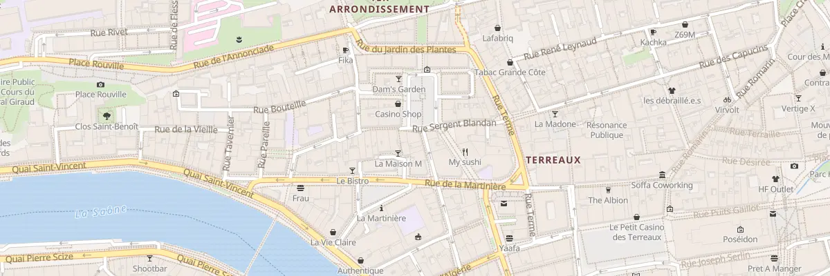 Plan du 34 Rue Sgt Blandan à Lyon 1er Arrondissement