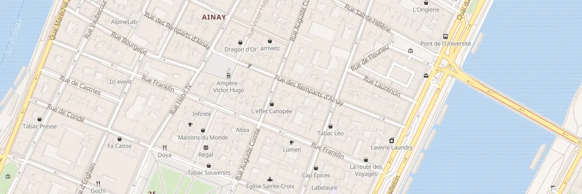 Plan du 24 Rue des Remparts d’Ainay à Lyon 2e Arrondissement